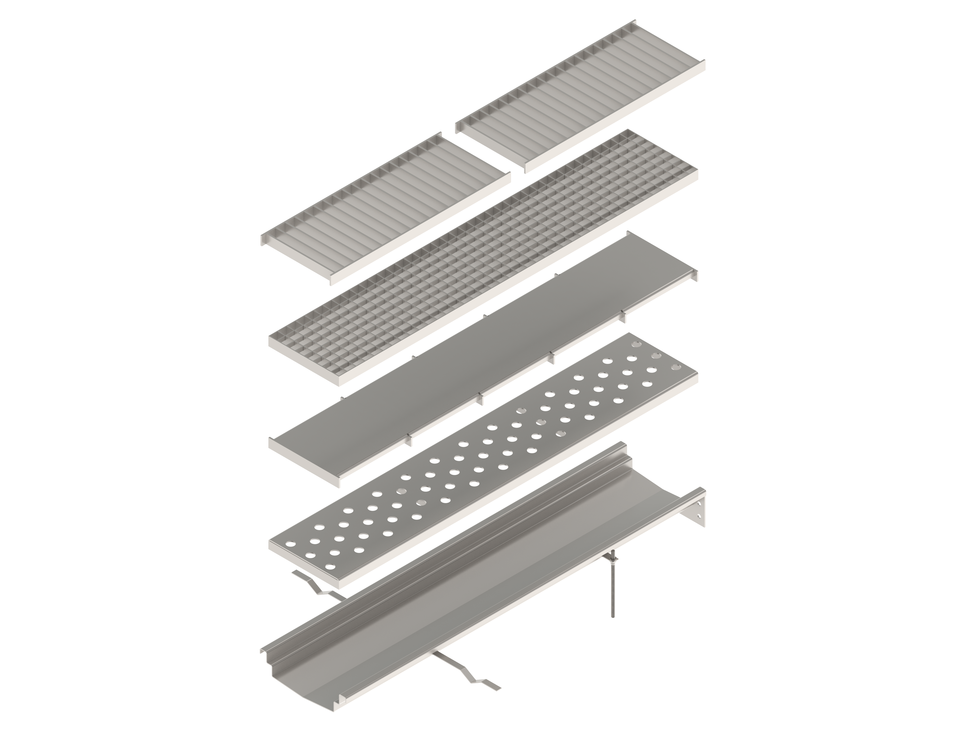 Лоток водоотводный из нержавеющей стали Евро 170